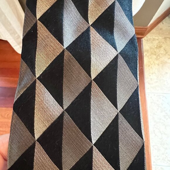 Vintage Arrow Multi Brown Neck Tie, Silk, geometric - Picture 1 of 5